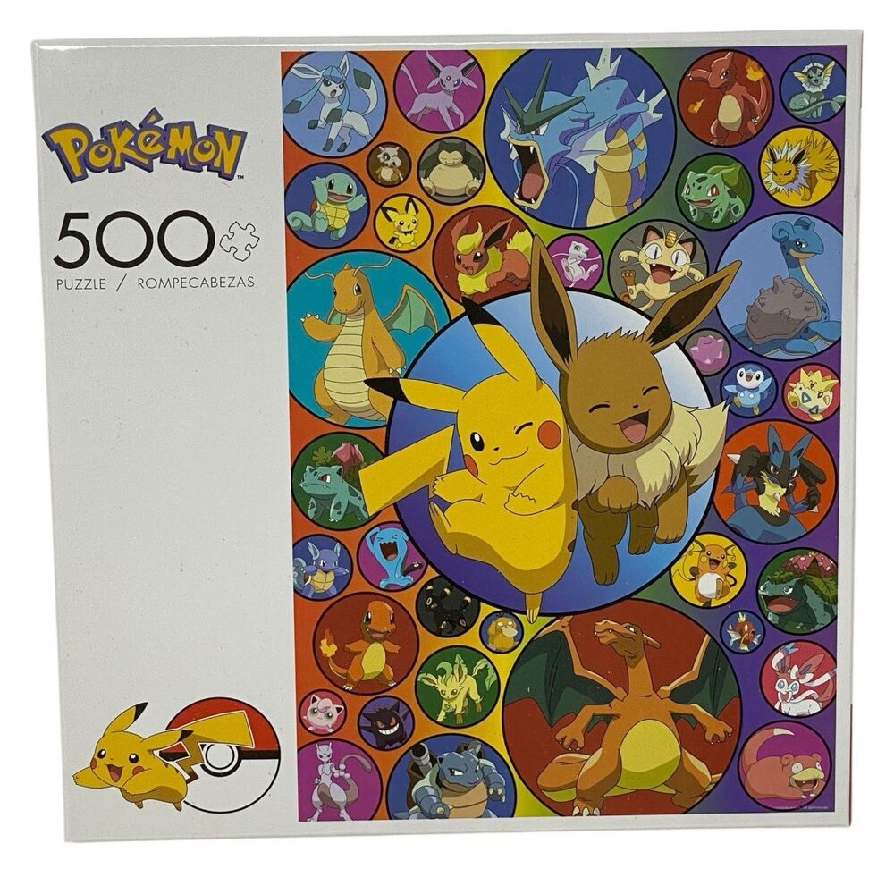 Buffalo Games Jigsaw Puzzle Pokemon 500 Piece Pikachu Eevee Charizard Gyarados